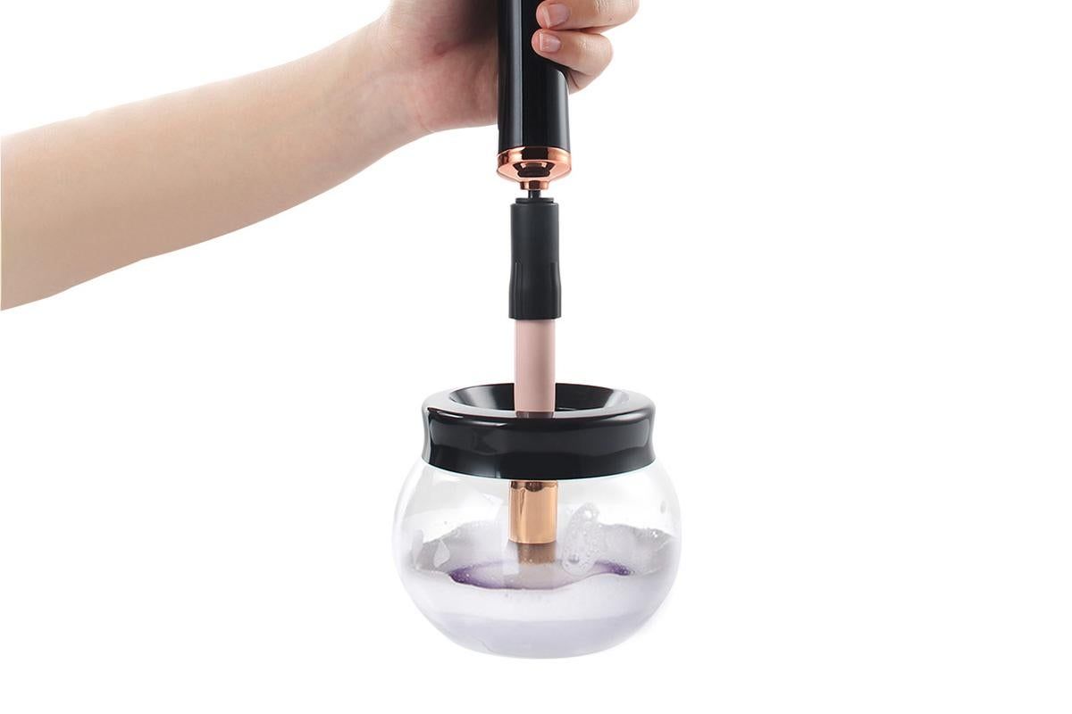 Electric Makeup Brush Cleaner Dryer Electric Cosmetic Make Up Brushes Set Cleaning Tool-Black