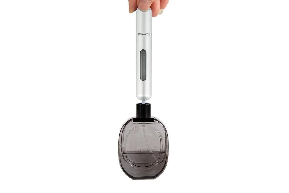Mini Perfume Spray Pump 8ML Refillable Bottle Atomizer for Travel Outdoor-Silver