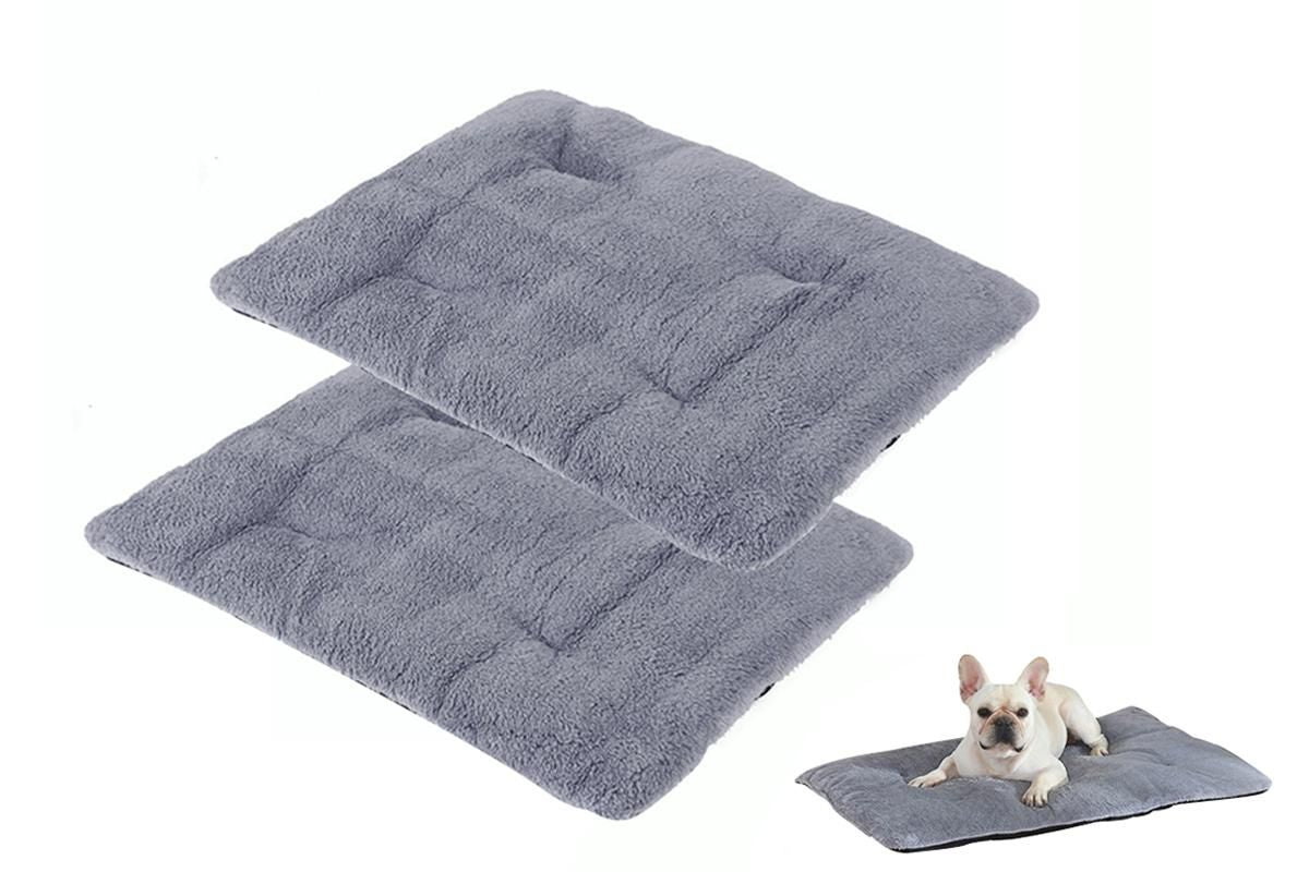 2Pcs Pet Blanket Self-Heating Bed Pad Cat Dog Self-Warming Cushion-Khaki XL