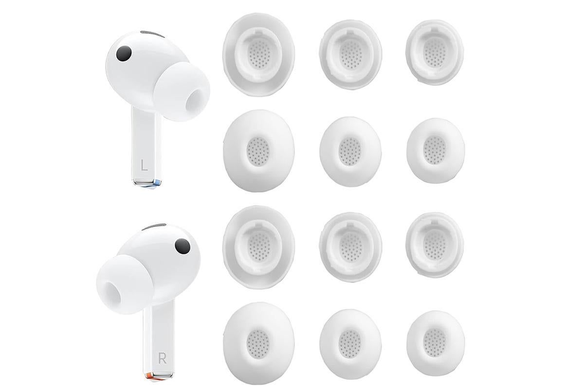 12Pcs Silicone Ear Tips for Samsung Galaxy Buds3 Pro Earbud Covers-White