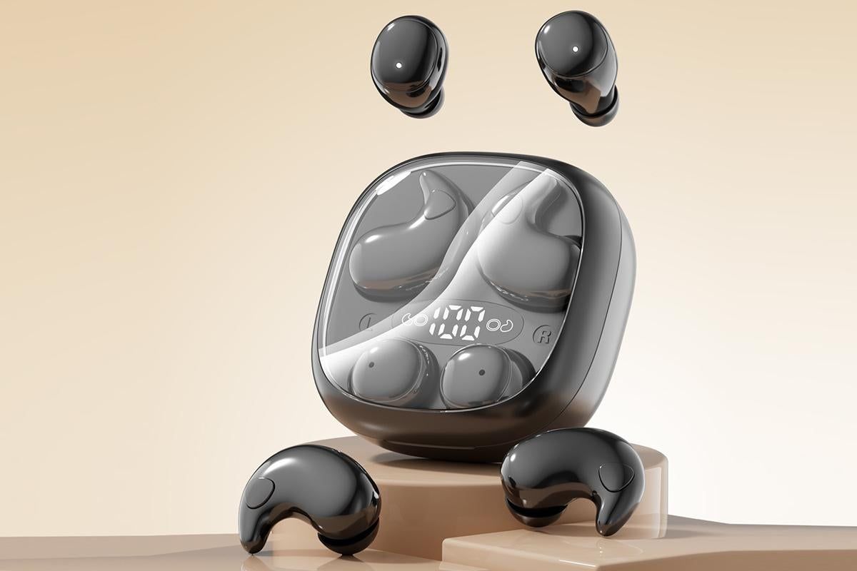 2 in 1 Side Sleeper Bluetooth Earphones Invisible Sleep Headphones-Black