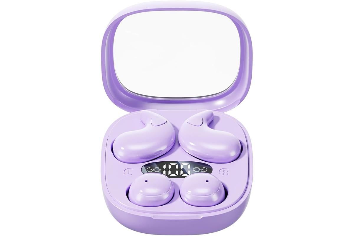 2 in 1 Side Sleeper Bluetooth Earphones Invisible Sleep Headphones-Purple
