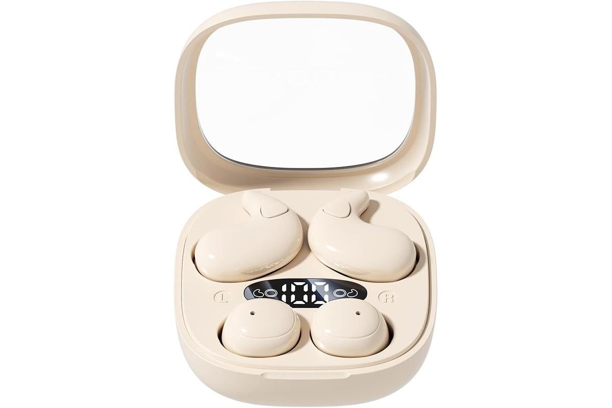 2 in 1 Side Sleeper Bluetooth Earphones Invisible Sleep Headphones-Beige
