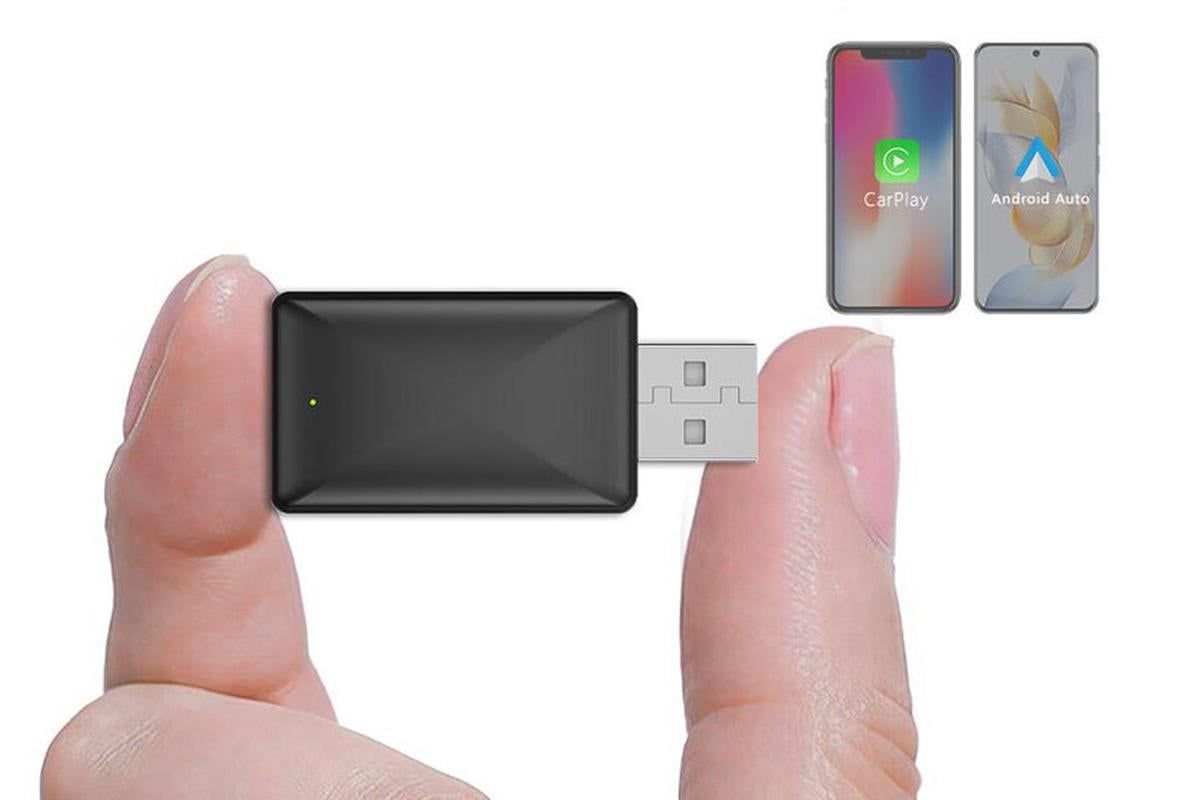 2 In-1 Wired To Wireless CarPlay Android Auto USB Car Dongle Connect Box