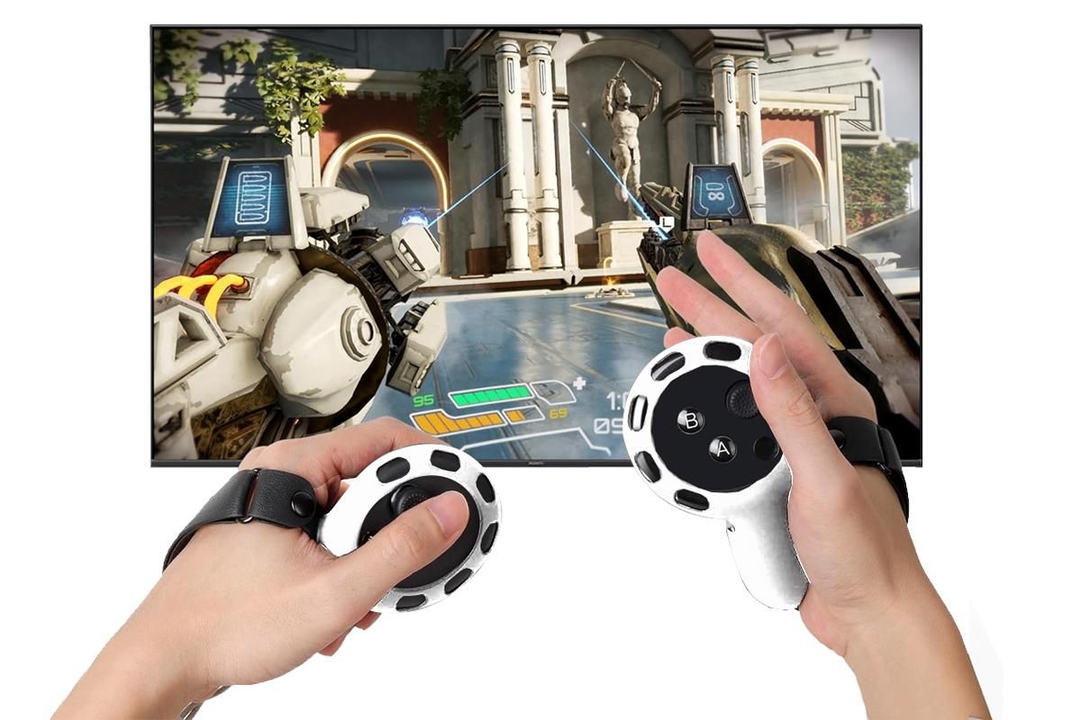 2pcs Controller Grips Protector Cover VR Touch Protector Accessories Compatible with Meta Quest 3-White