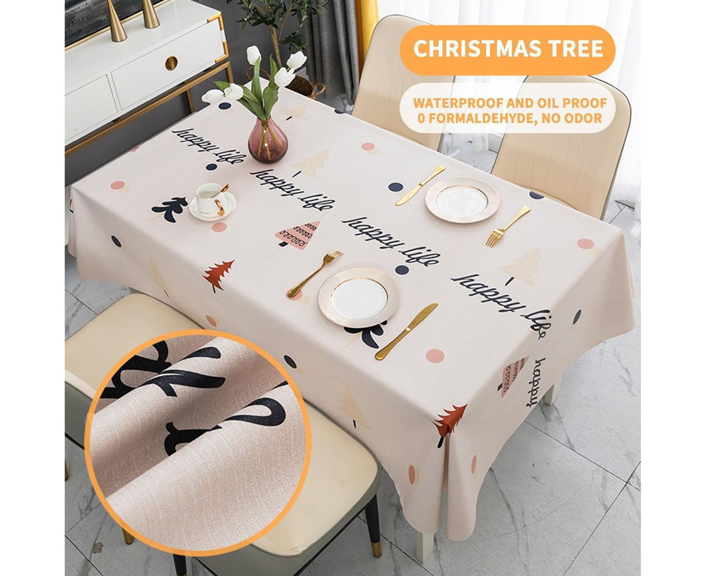 Xmas Table Mat Waterproof Heat Insulation-A