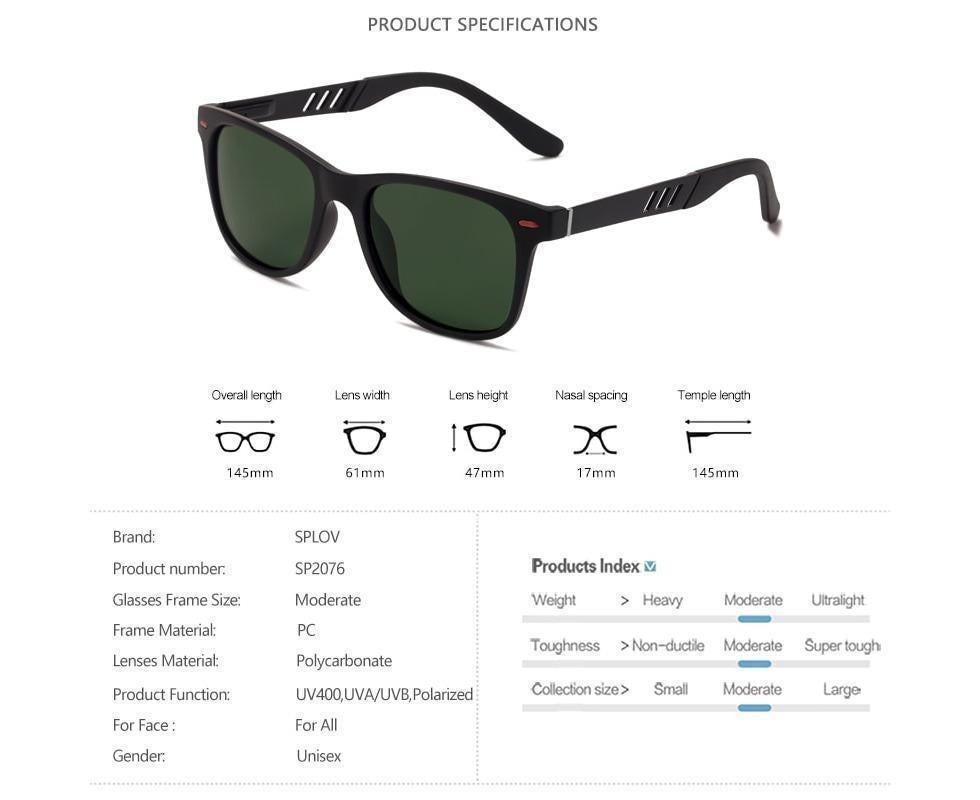 New Fashion Men Women Polarized Sunglasses Aluminum Magnesium Sring Hinged Legs TAC Lens TR Frame Driving Shades - Black Grey