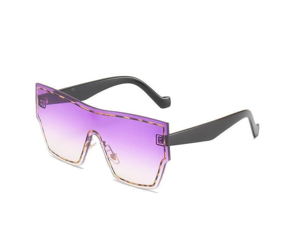 New Fashion One-piece Sunglasses Women Classic Big Frame Retro Punk Style Glasses Men's Sunscreen Eyeglasses Eyewear UV400
