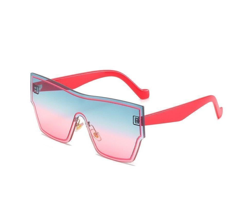 New Fashion One-piece Sunglasses Women Classic Big Frame Retro Punk Style Glasses Men's Sunscreen Eyeglasses Eyewear UV400