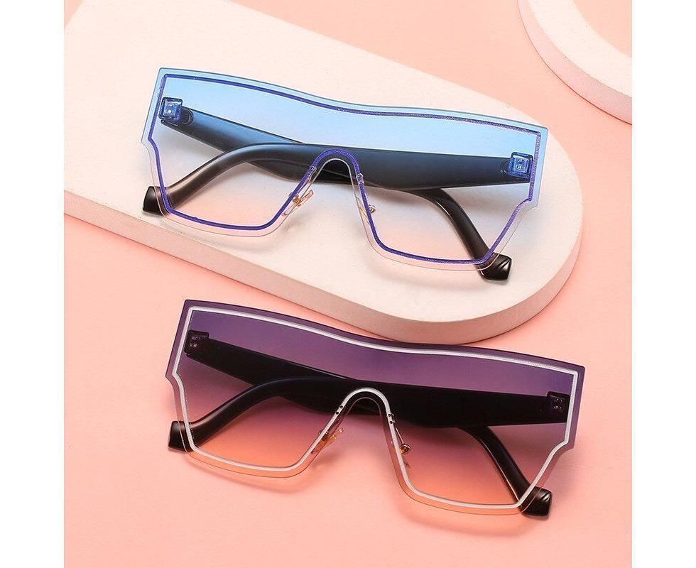 New Fashion One-piece Sunglasses Women Classic Big Frame Retro Punk Style Glasses Men's Sunscreen Eyeglasses Eyewear UV400