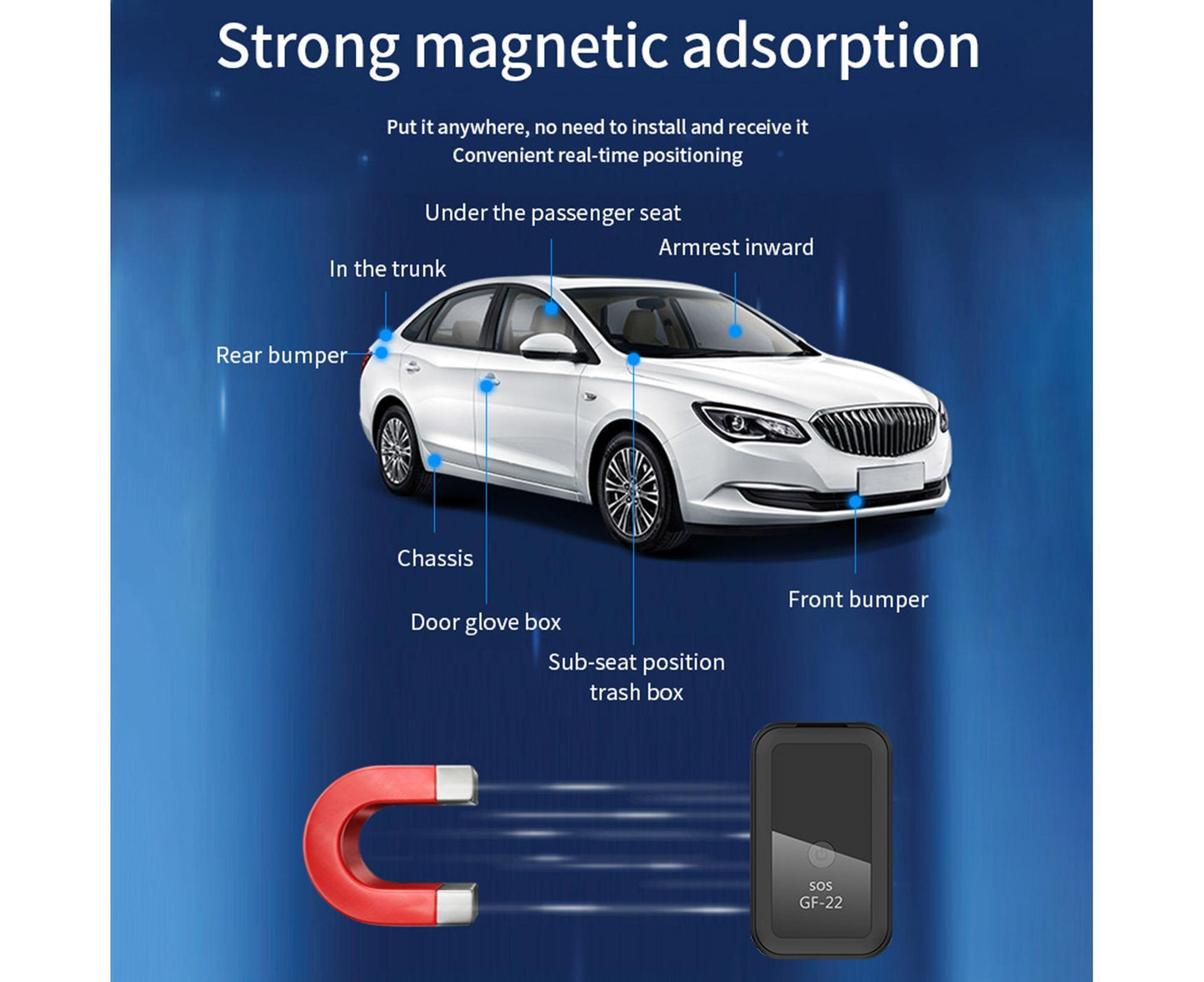 GF-22 Locate Locator Wireless Intelligent Precise Positioning Car Motorcycle Anti-theft Tracker