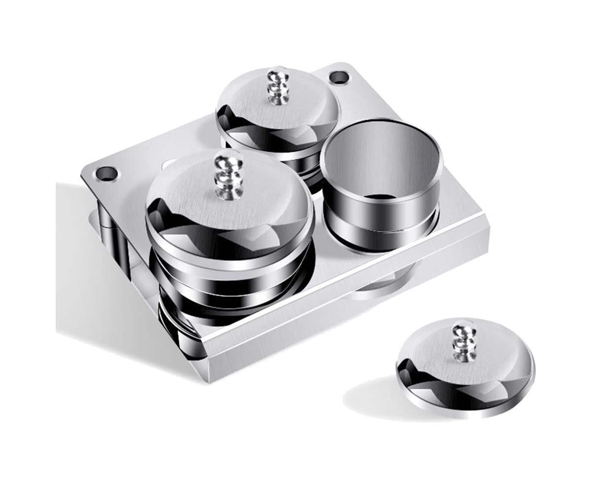 3Pcs Manicure Liquid Cup Acrylic Powder Organizer Tray with Nail Brush Holder