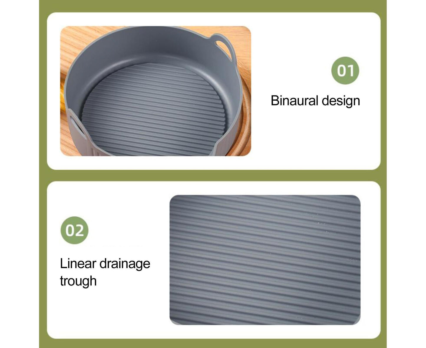 Liner Pad Silicone Basket Replacement - Grey