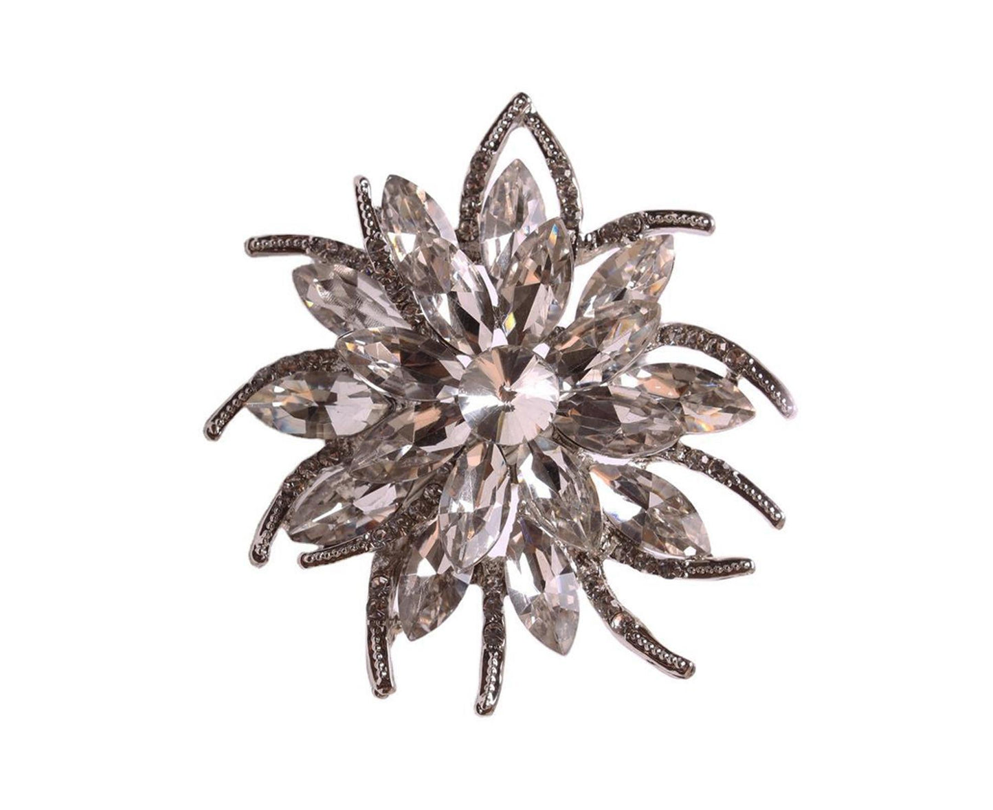 6Pcs Napkin Rings Vintage Delicate Alloy Lotus Flower Table Napkin Buckle for Home-Silver