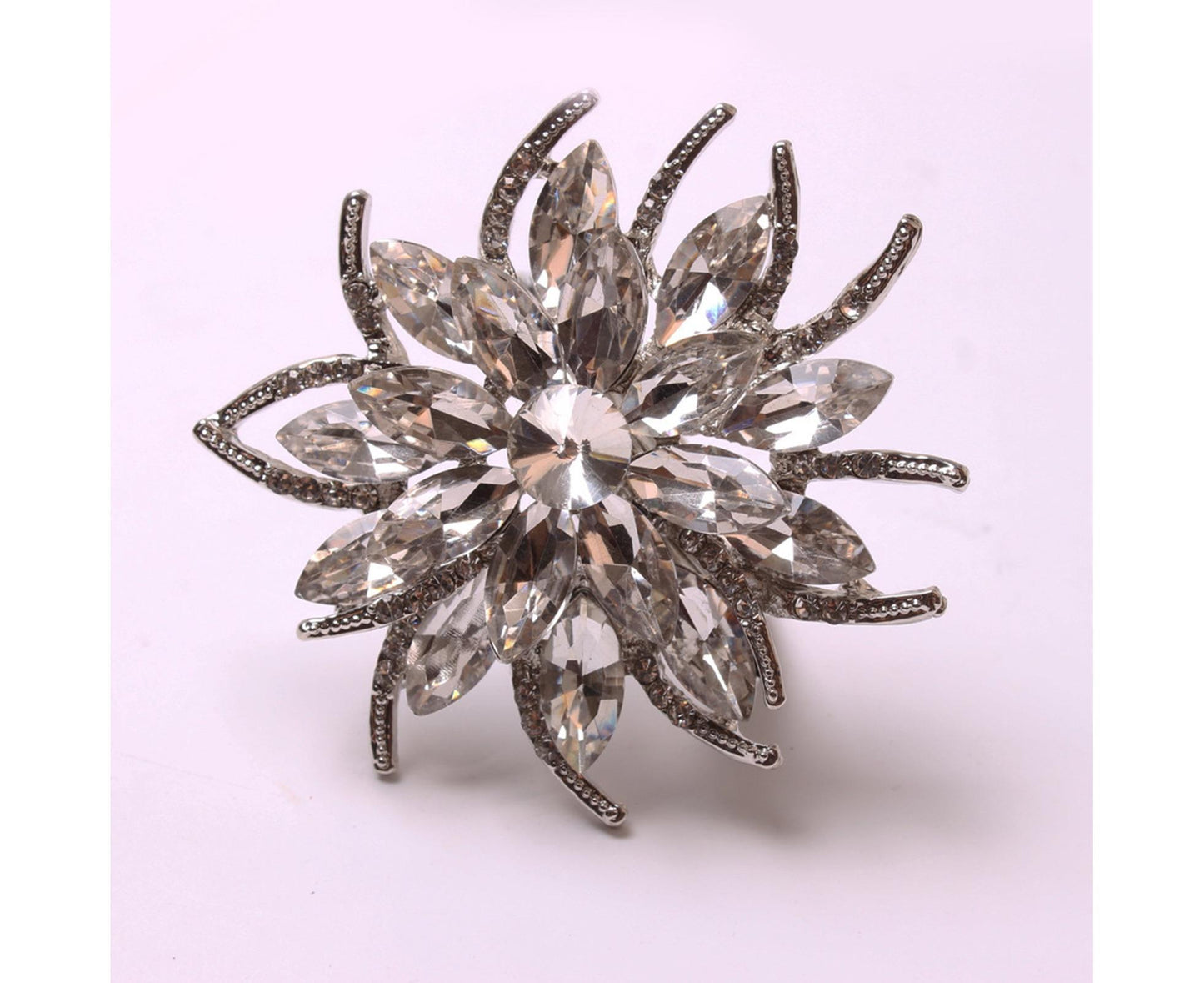 6Pcs Napkin Rings Vintage Delicate Alloy Lotus Flower Table Napkin Buckle for Home-Silver