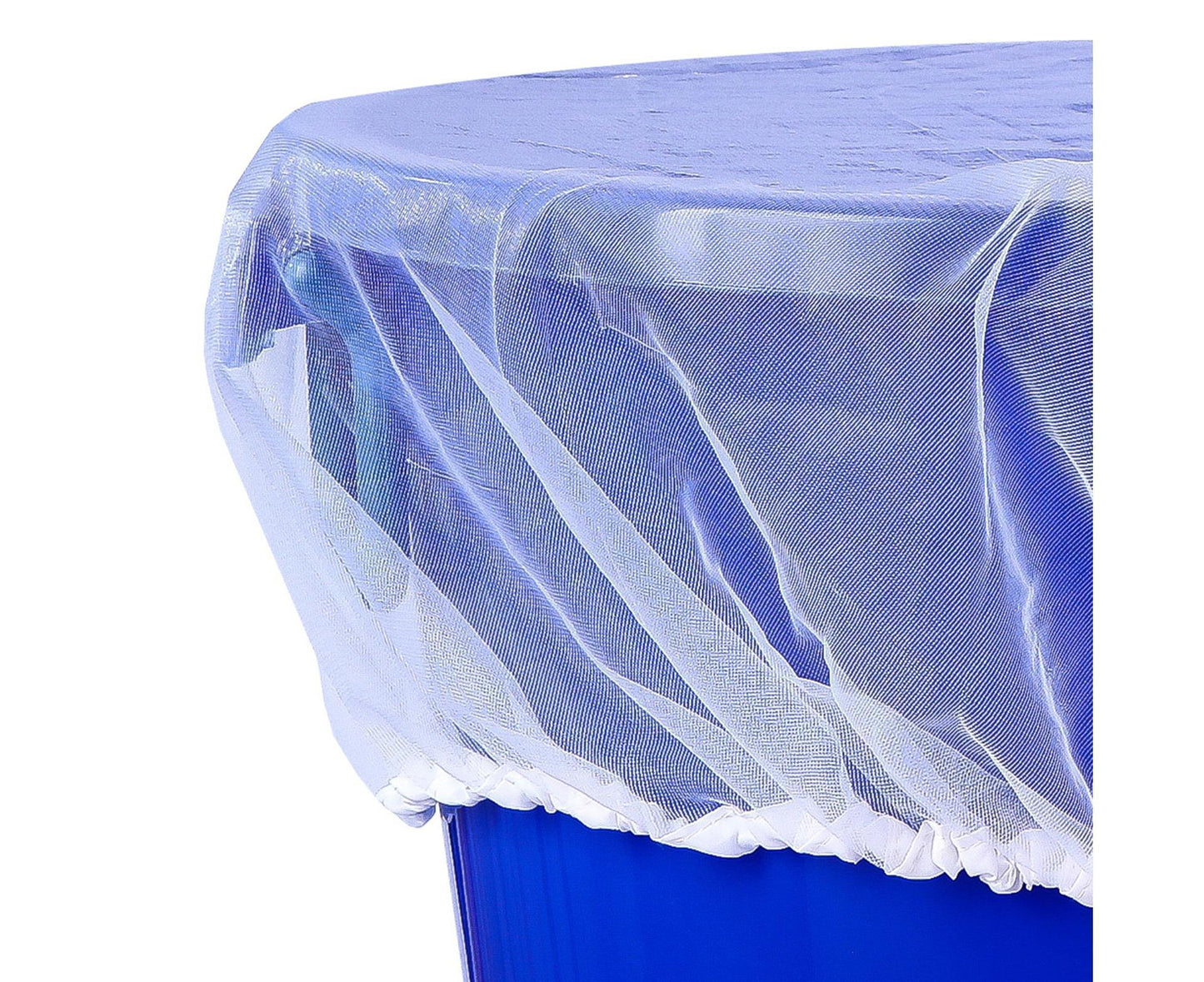2Pcs Mesh Rain Barrel Cover - White