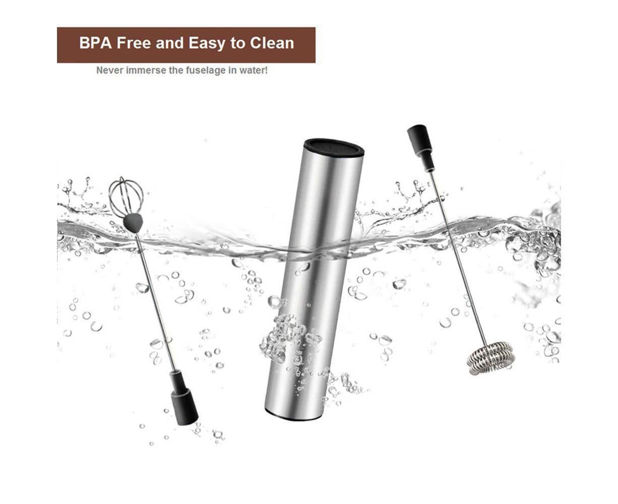 Rechargeable Milk Frother - Portable Travel - 2-Speed