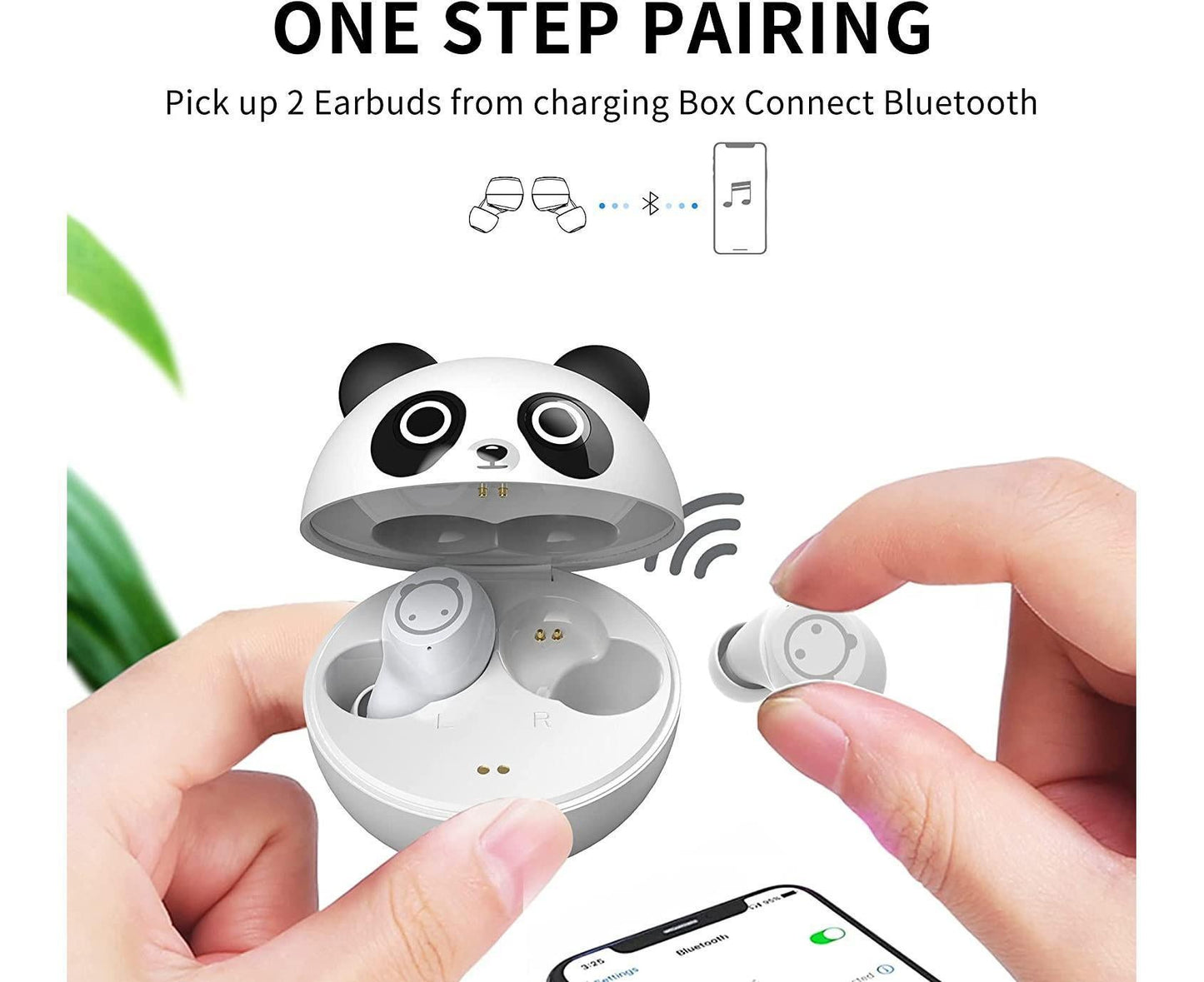 Bluetooth earbuds with charging box Compatible with iPhone and Android
