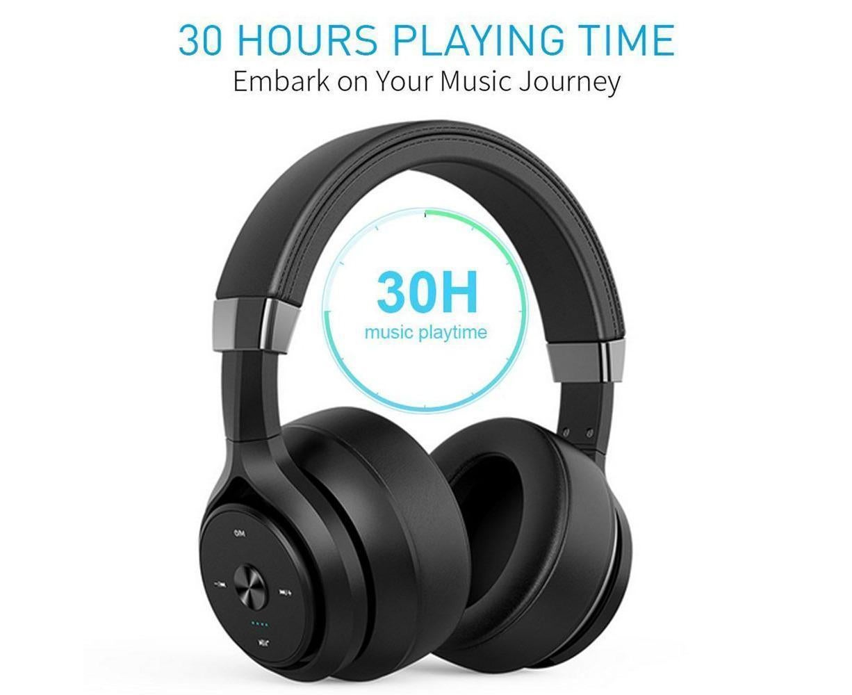 Active Noise Cancelling Bluetooth Headphones Over Ear with Microphone