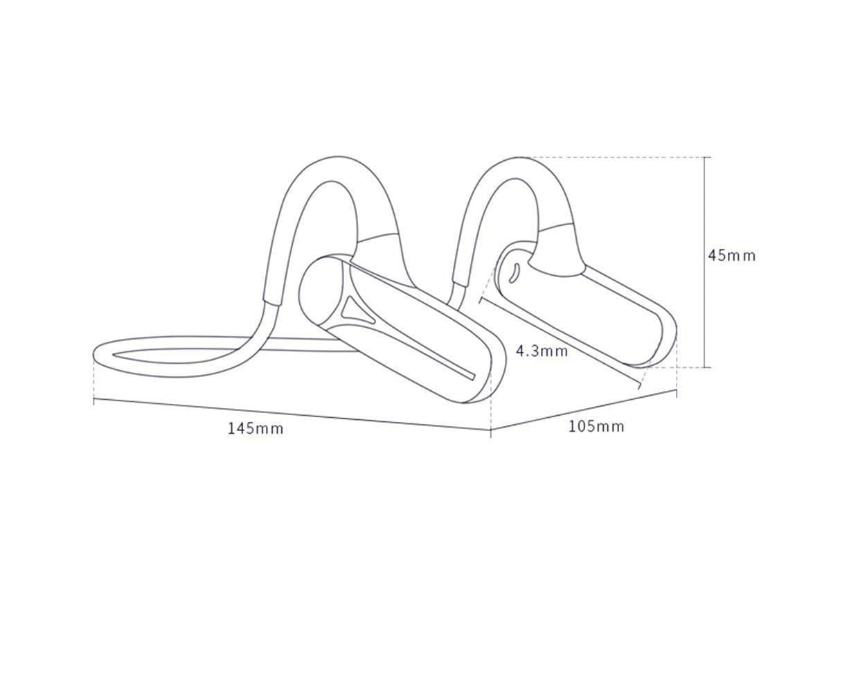 Bone Conduction Headphones - Open Ear - Waterproof Bluetooth 5.0 Headset with Mic