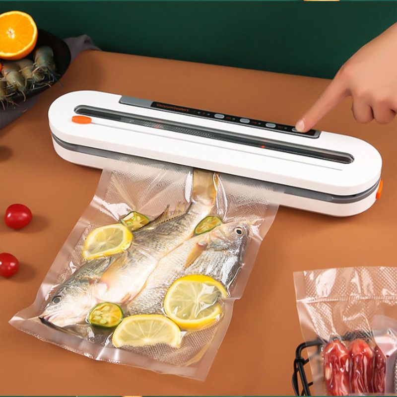 Home Vacuum Sealer, All-in-One Automatic Food Preservation Machine for Dry and Wet Items, 30cm Extended Sealing Vacuum Packer, One-Touch Vacuuming to Prevent Odor Transfer and Leaks, Compatible with External Vacuuming, Spot Vacuuming, Dry, and Wet Modes—W