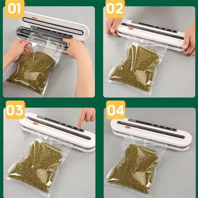 Home Vacuum Sealer, All-Purpose Automatic Food Preservation Machine for Dry and Wet Items, 30cm Extended Sealing Vacuum Packer, One-Touch Vacuuming to Prevent Odor Transfer and Leaks, Supports External Vacuuming, Spot Vacuuming, Dry, and Wet Modes - Black