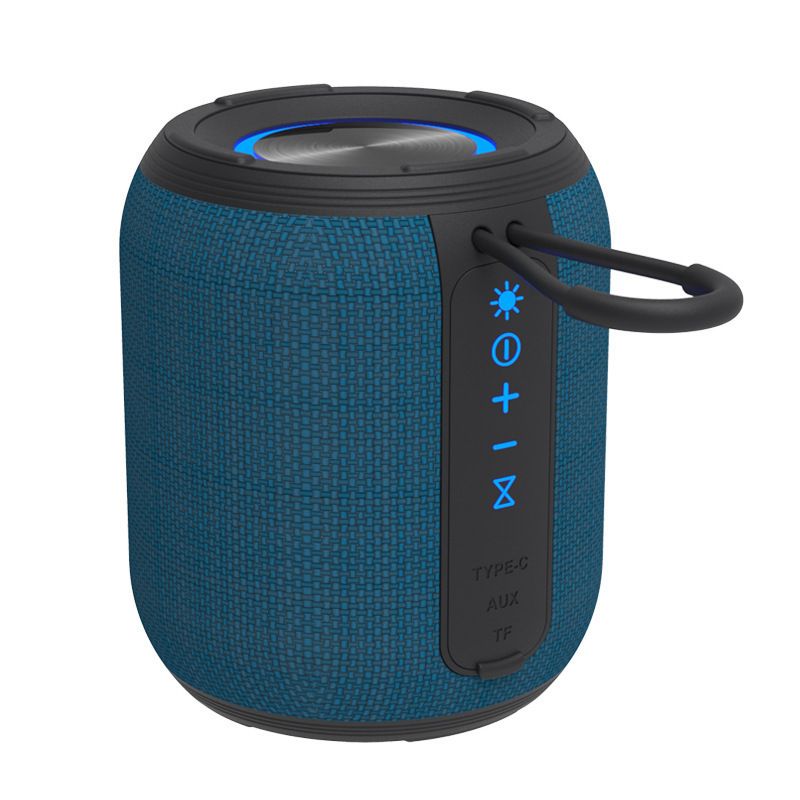Outdoor Waterproof Portable Bluetooth Speaker, IPX5 Waterproof Subwoofer, 24-Hour Battery Life, RGB Lighting Wireless Speaker, Ideal for Camping and Home Use - White