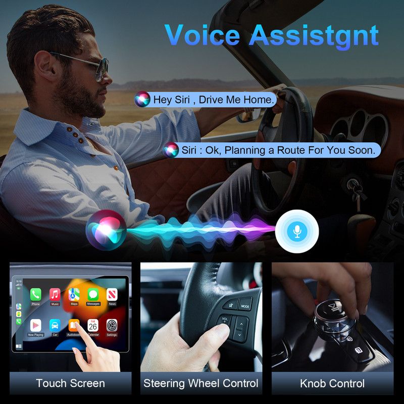 In-car wireless CarPlay adapter, plug-and-play
