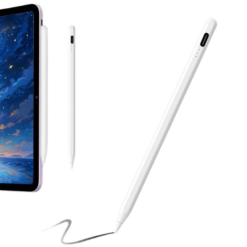 Magnetic iPad Capacitive Stylus, Compatible with Apple Tablets, Replaceable Tip Drawing Stylus - White
