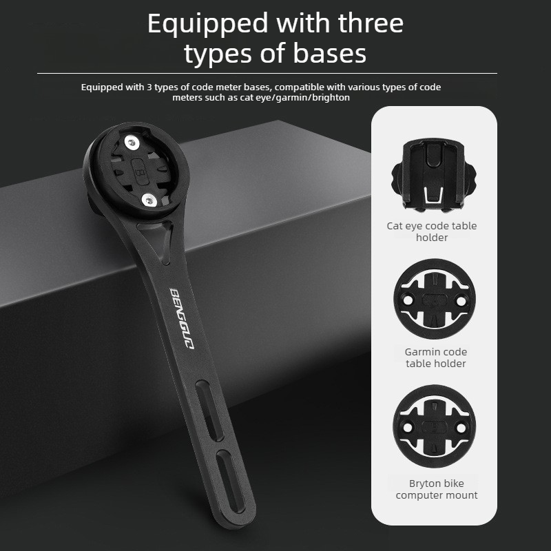 Lightweight Bike Computer Mount, One-Piece Extension Mount, Aluminum Alloy Cycling Mount - Blue