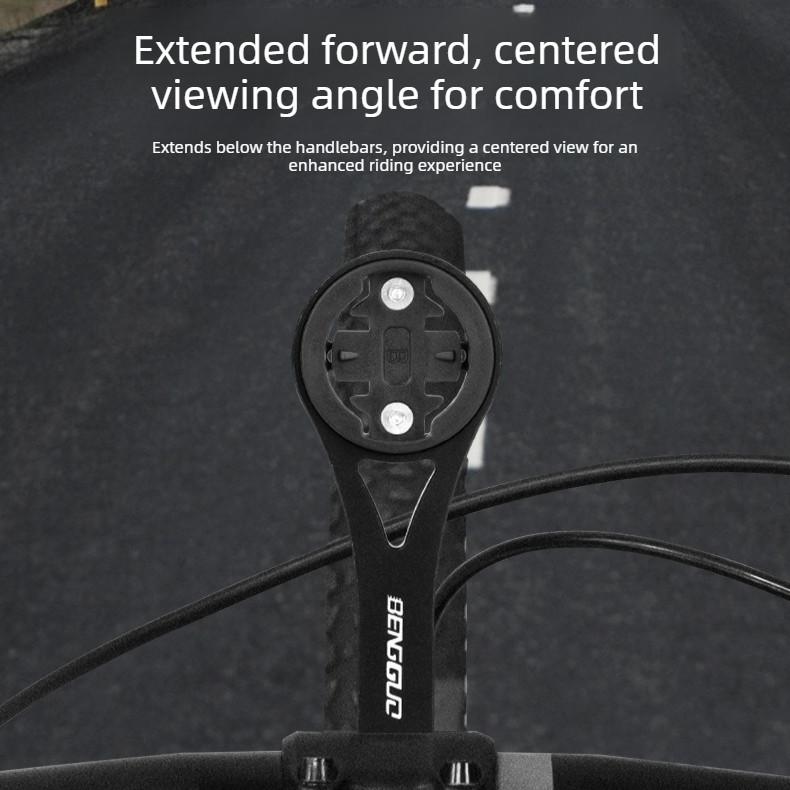 Lightweight Bike Computer Mount, One-Piece Extension Mount, Aluminum Alloy Cycling Mount - Blue