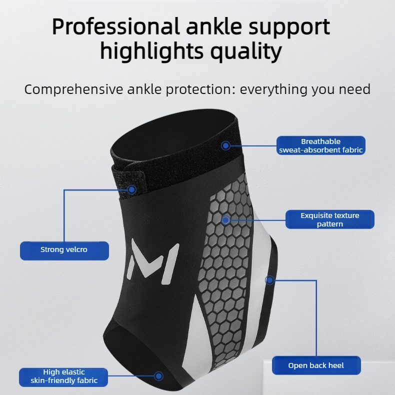 2-Pack Adjustable Compression Ankle Braces, Lightweight and Twist-Resistant - Purple
