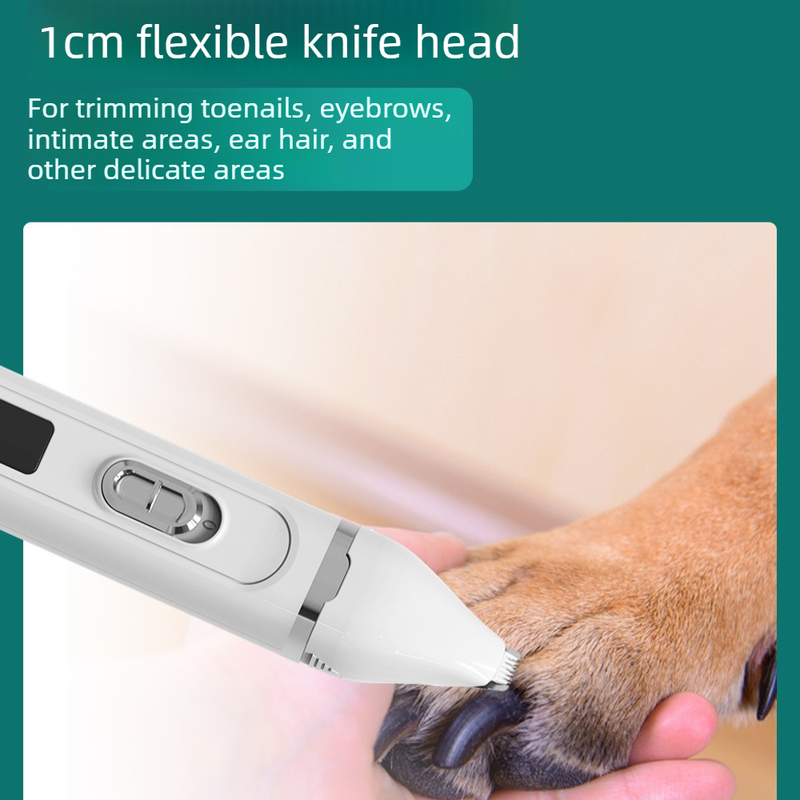 4-in-1 Pet Electric Clipper, Cat and Dog Hair Trimmer and Nail Grinder, Pet Grooming Supplies - Pink