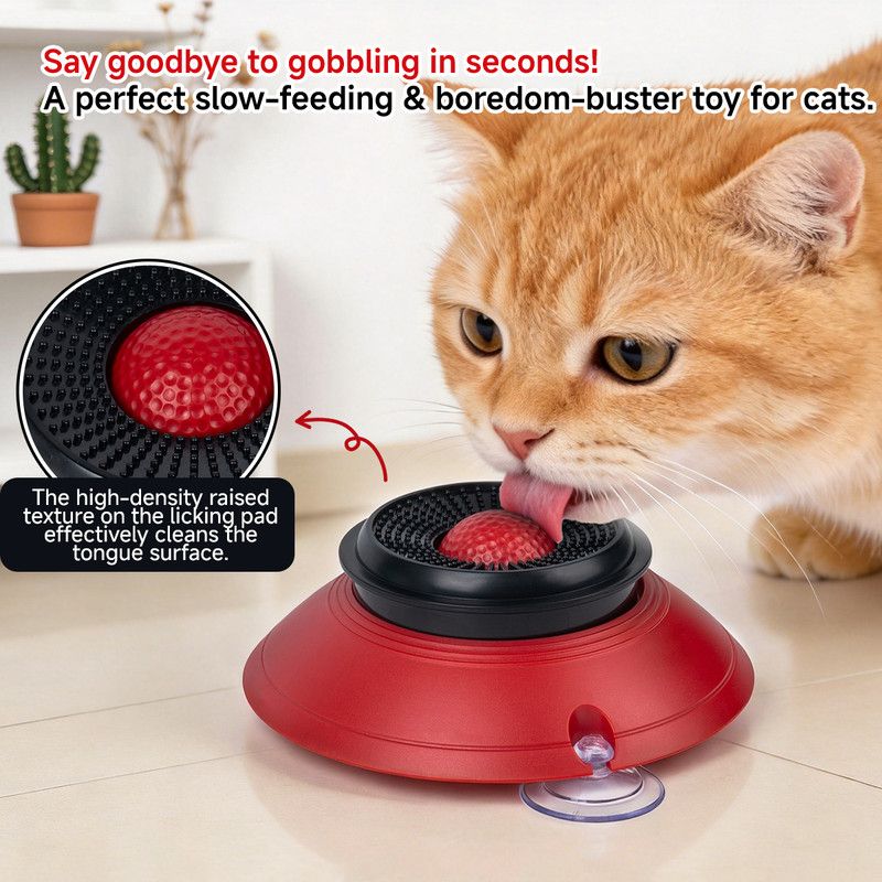 Slow Feeder Lick Bowl, Universal for Cats and Dogs, a Fun and Stimulating Feeding Tool - Green