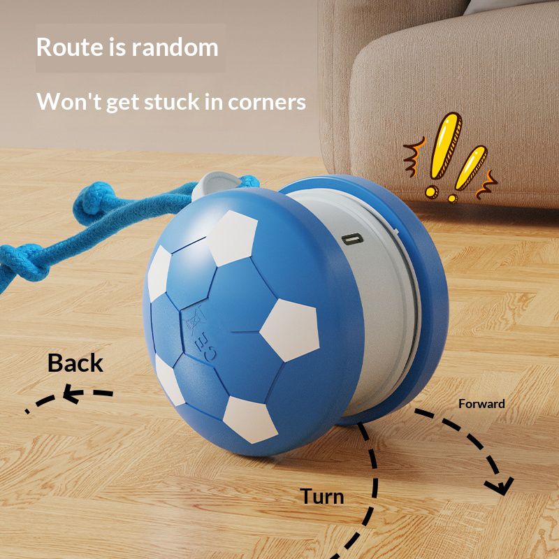 Smart Self-Rolling Pet Toy, Durable Chew Ball for Cats and Dogs to Keep Themselves Entertained - Blue