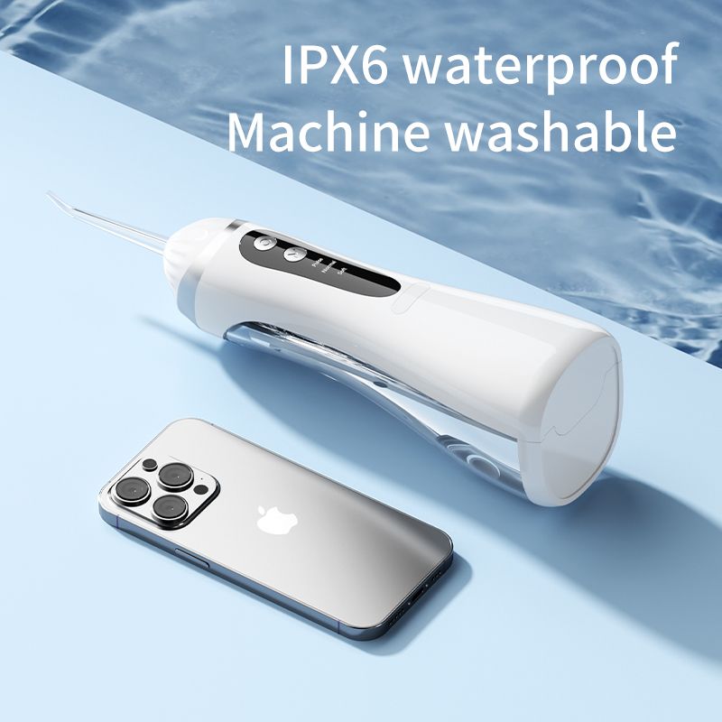 Portable Electric Water Flosser, 3-Speed High-Pressure, Orthodontic Home Oral Care Water Flosser - White