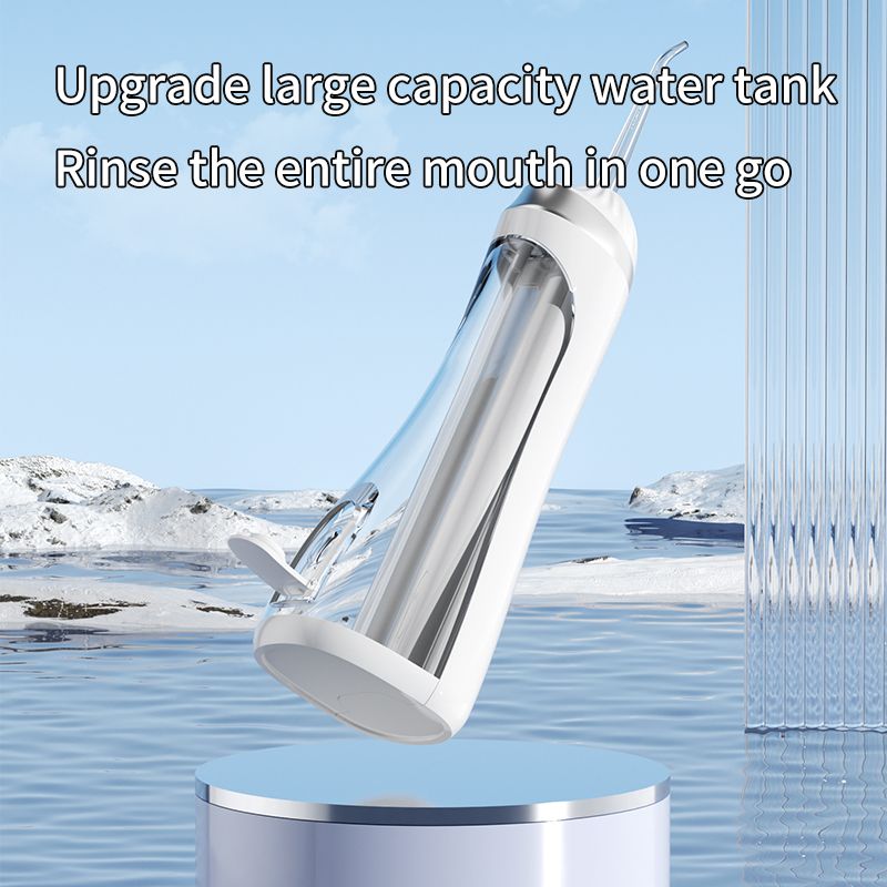 Portable Electric Water Flosser, 3-Speed High-Pressure, Orthodontic Home Oral Care Water Flosser - White