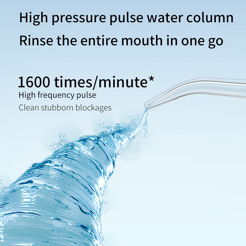 Portable Electric Water Flosser, 3-Speed High-Pressure, Orthodontic Home Oral Care Water Flosser - Black