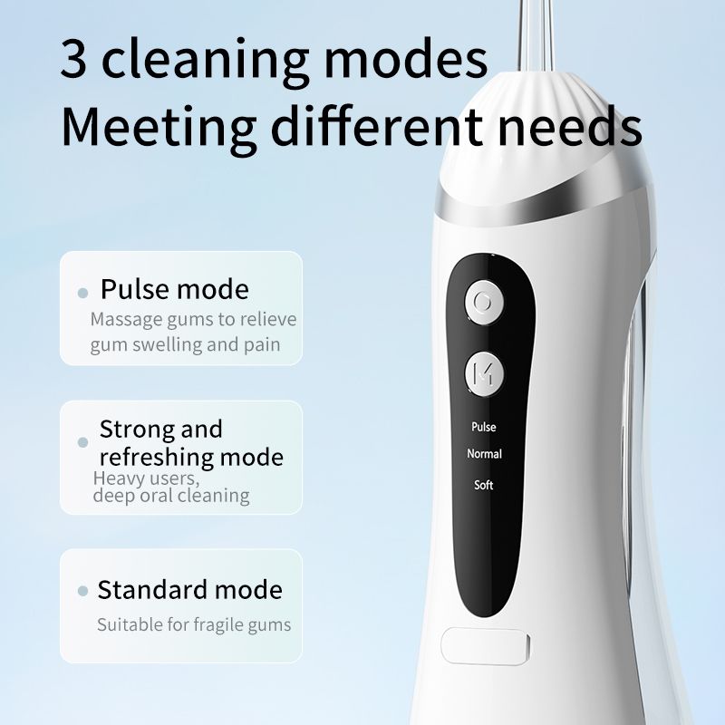 Portable Electric Water Flosser, 3-Speed High-Pressure, Orthodontic Home Oral Care Water Flosser - Blue