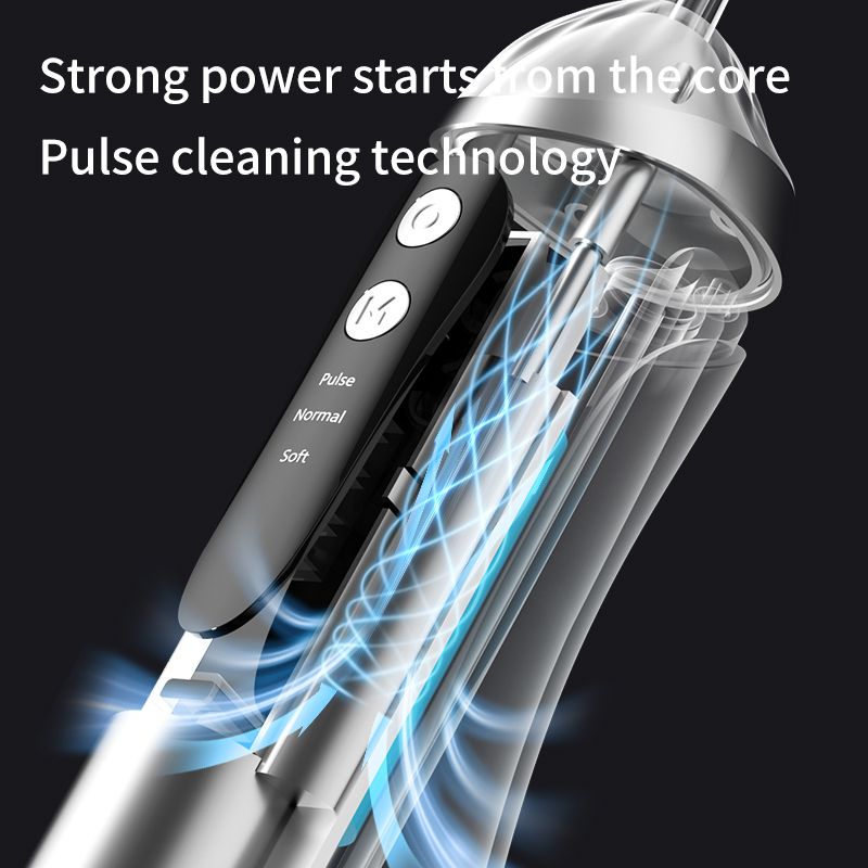 Portable Electric Water Flosser, 3-Speed High-Pressure, Orthodontic Home Oral Care Water Flosser - Blue