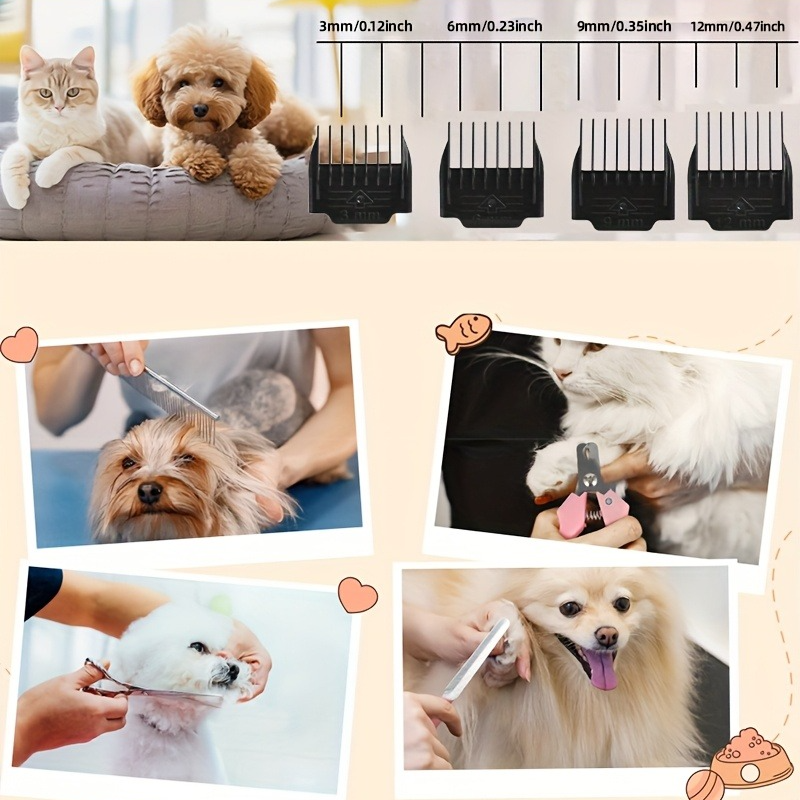 Quiet Pet Grooming Clipper Set for Home Use, Rechargeable Professional Grooming Clipper