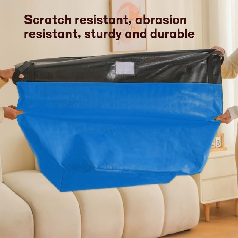 4-Pack 180L Extra-Large Storage Bags, Heavy-Duty, Wear-Resistant, Waterproof Moving Bags - Red