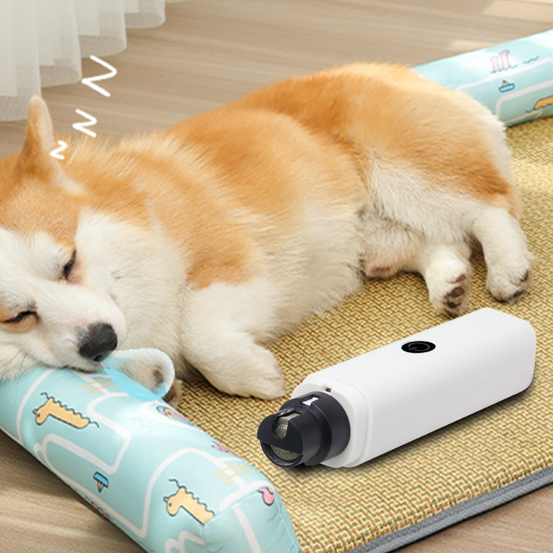Rechargeable Electric Pet Nail Grinder with LED Light, Universal Grinder for Cats and Dogs - Pink