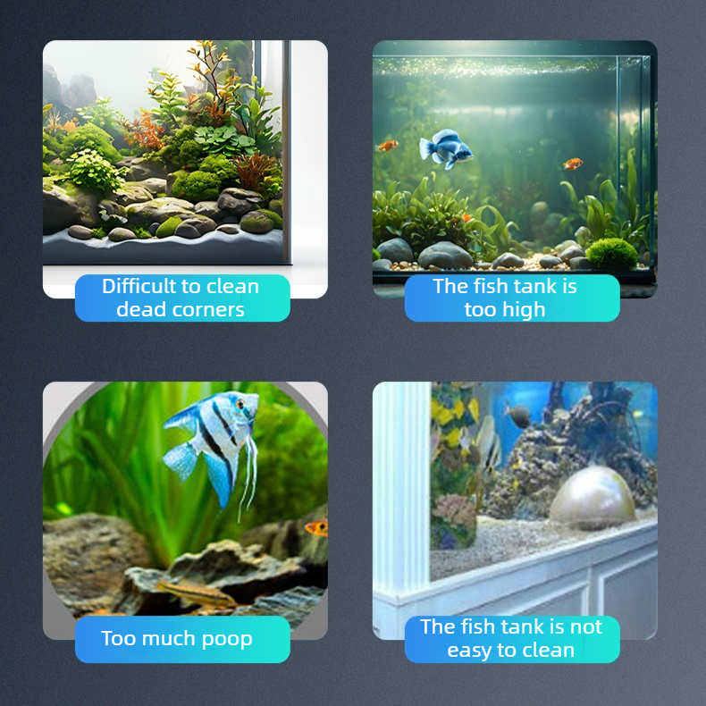 3-in-1 Aquarium Water Change Tool: Sand Cleaning / Waste Removal / Water Change, Siphon Pump - 1.9 m