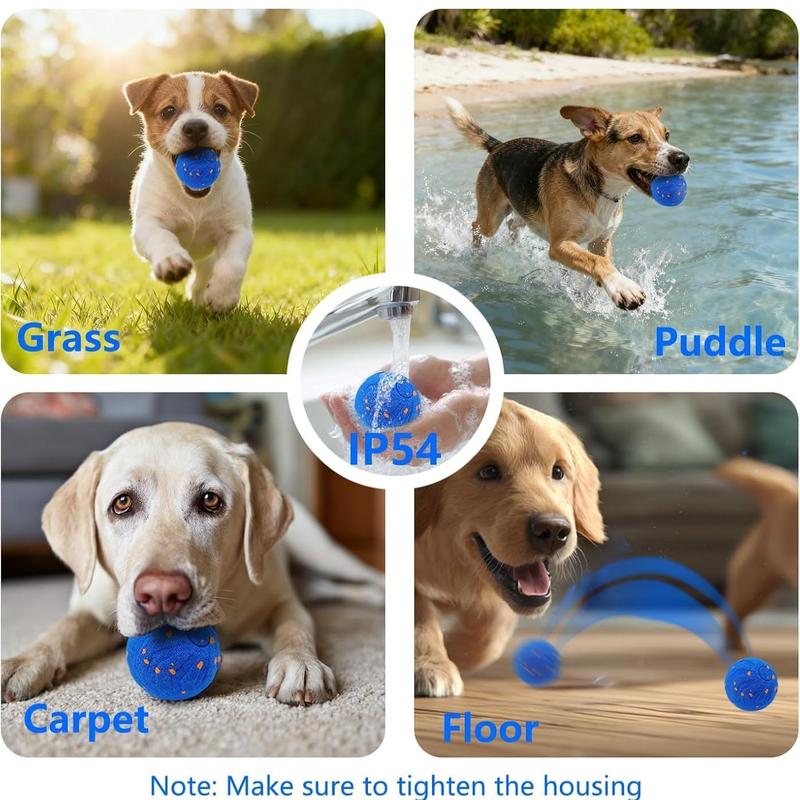 Smart Interactive Dog Toy Ball, Auto-Bouncing and Spinning, E-TPU Bite-Resistant and Rechargeable - Orange