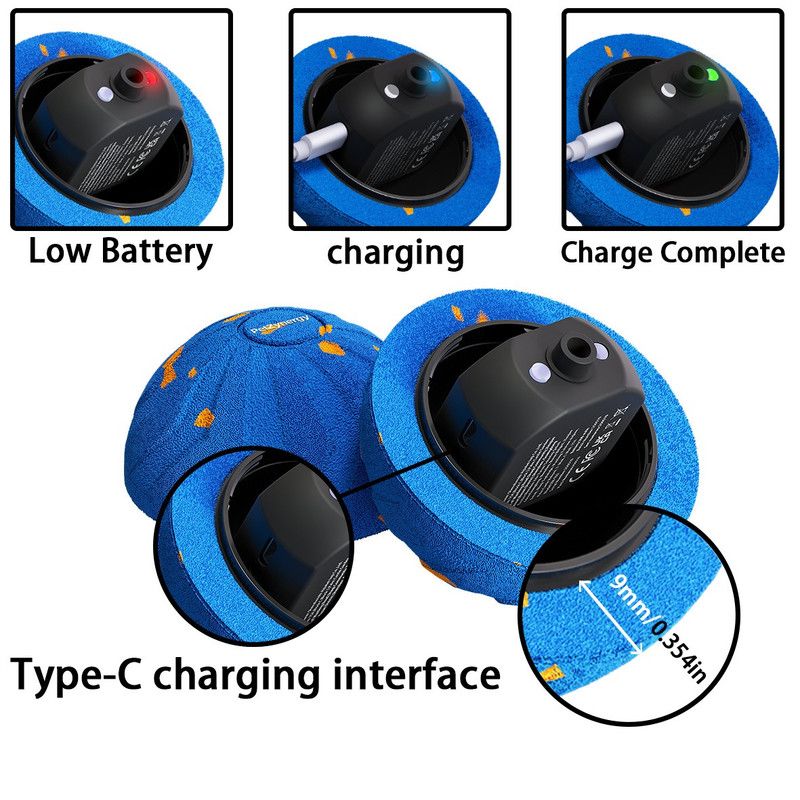 Smart Interactive Dog Toy Ball, Auto-Bouncing and Spinning, E-TPU Bite-Resistant and Rechargeable - Blue