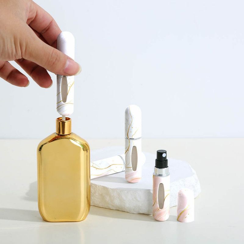 3-Pack - 5ml Portable Perfume Refill Bottles, Bottom-Fill Leak-Proof Travel Spray Bottles - Green