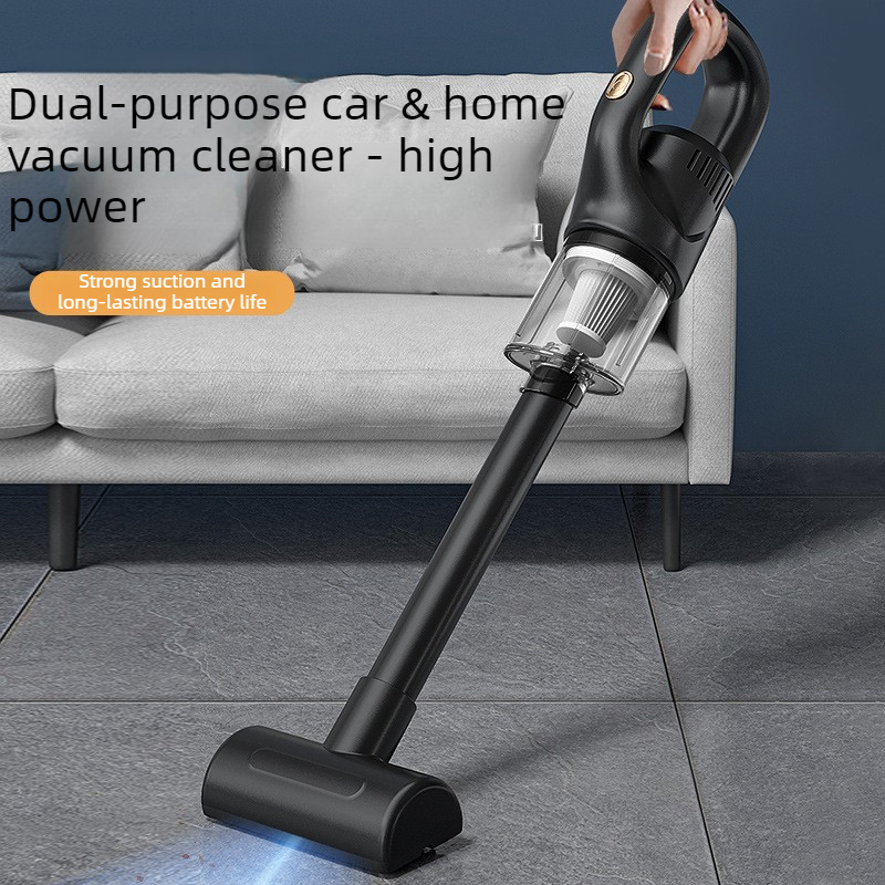 Portable Cordless Handheld Vacuum, High-Power Rechargeable Cleaner with Multiple Nozzles - Black