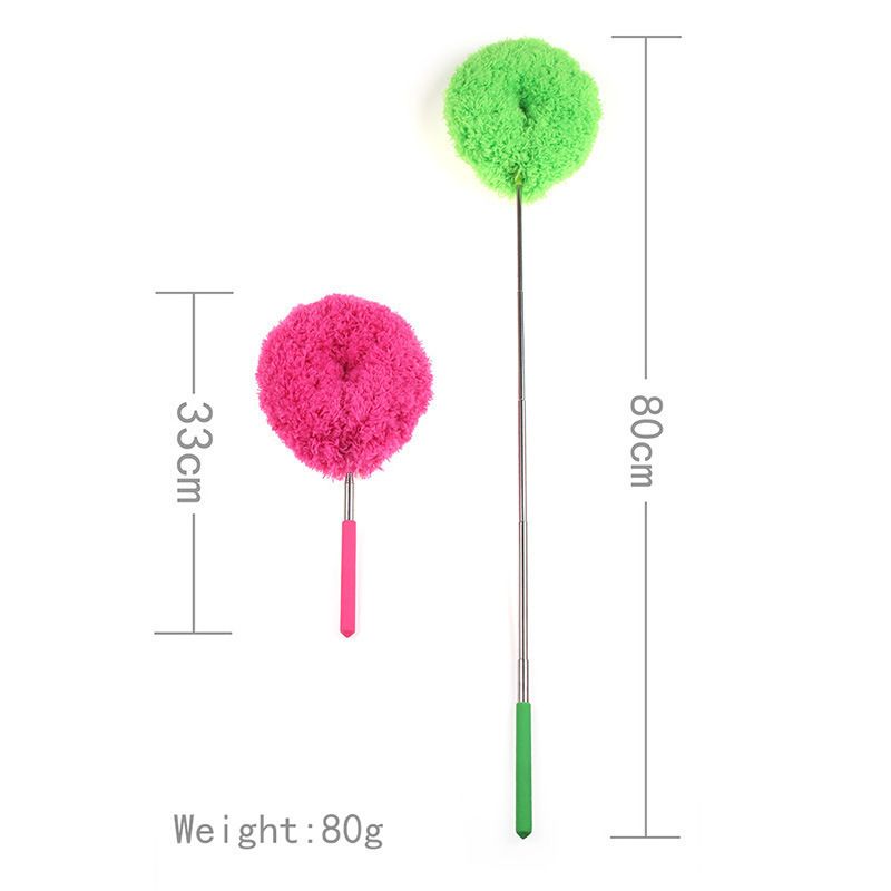 6-Pack, Telescopic Microfiber Duster with Extendable Handle, for High Ceiling & Fan Cleaning - Red