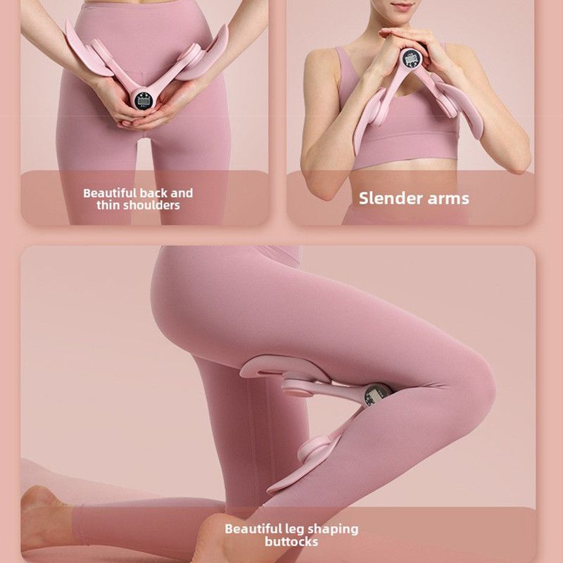 Blue - Multifunctional Thigh Master Trainer with Calorie & Time Counter, Home Kegel Exerciser for Inner Thighs, Buttocks, and Arms